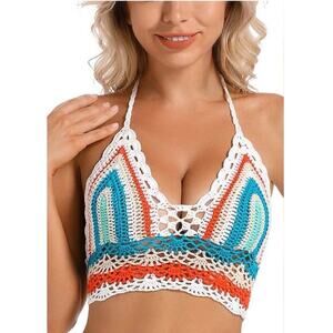 Cupshe Women's Colorful Crochet Top Size M. NEW